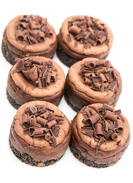- шоколадный cheesecakes - indulgence chocolate cheesecake small стоковые фото и изображения