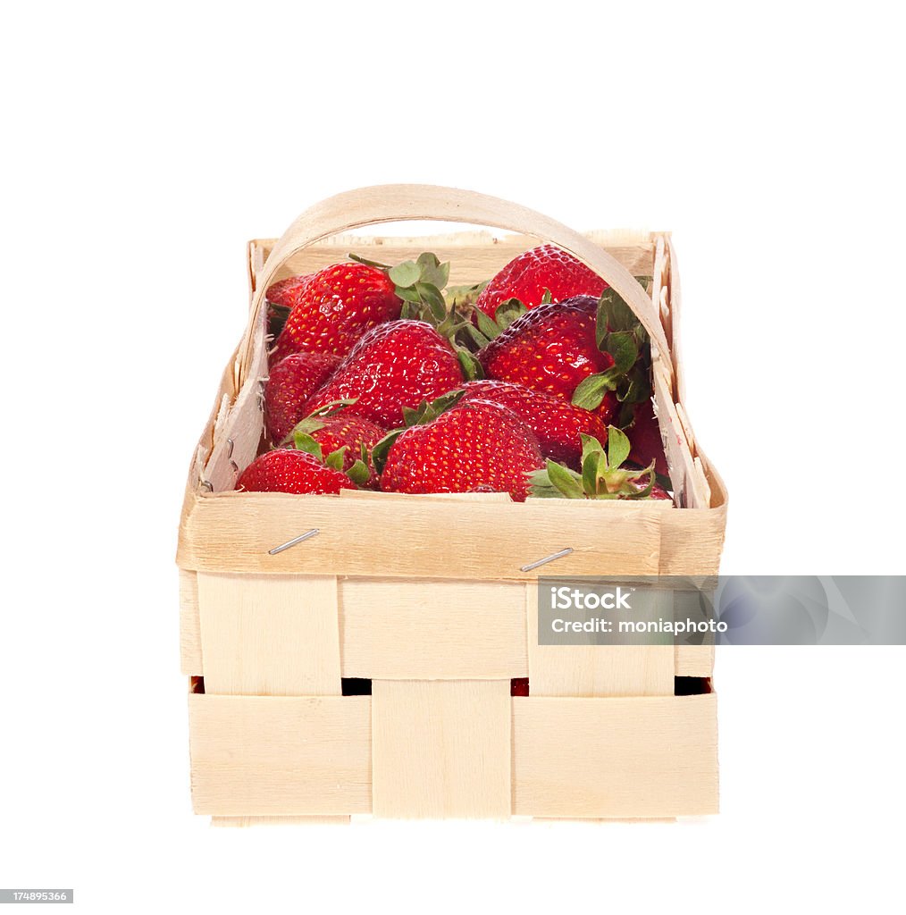 Erdbeeren in Korb - Lizenzfrei Erdbeere Stock-Foto