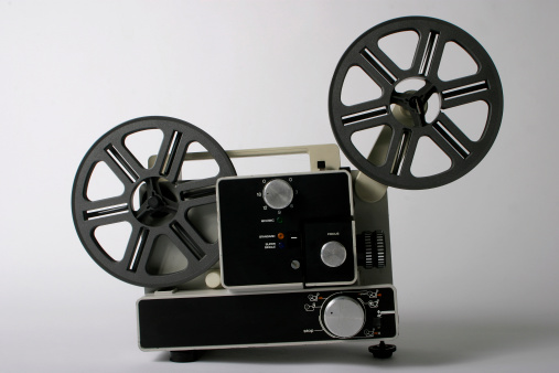 An old model of a 8mm home movie projector