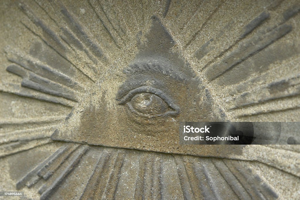 Arenisca símbolo de ojo de la Providencia - Foto de stock de Arenisca libre de derechos