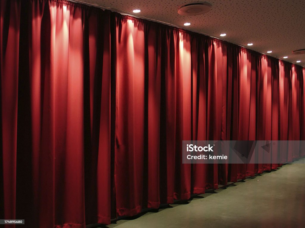 Roter Vorhang - Lizenzfrei Beleuchtet Stock-Foto
