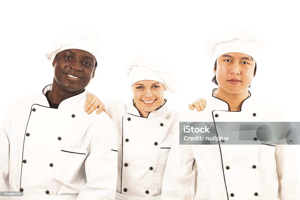 Grupo multiétnico de cocineros - Foto de stock de Adulto libre de derechos