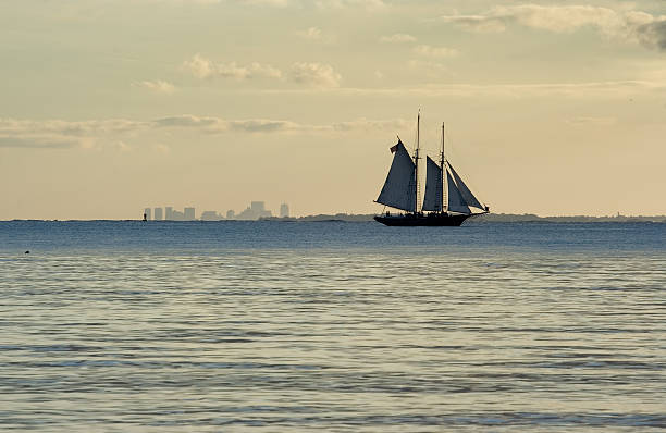 istock Schooner sailin in Boston north shore 174895806