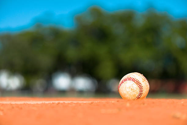 istock Youth League Baseball on Pitching Mound Close Up 174896056