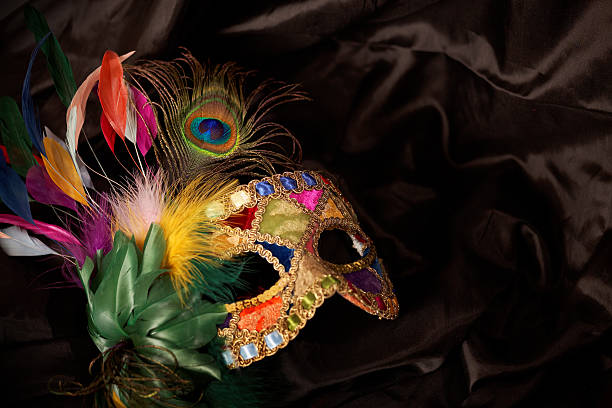 カーニバルマスク - carnival mardi gras mask peacock ストックフォトと画像