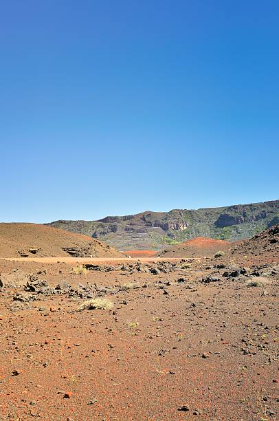 istock Reunion Crater Winding Exit Entrance Road 174896464