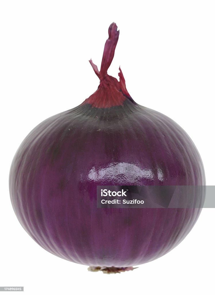 red onion "A red onion with the outer peel removed, isolated on white." Spanish Onion Stock Photo