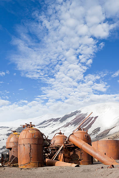istock Antarctica Deception Island with old whaling station 174896550