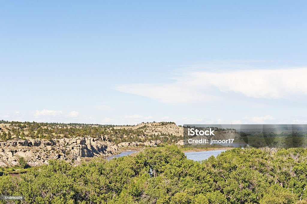 Sul Fiume Yellowstone - Foto stock royalty-free di Billings - Montana