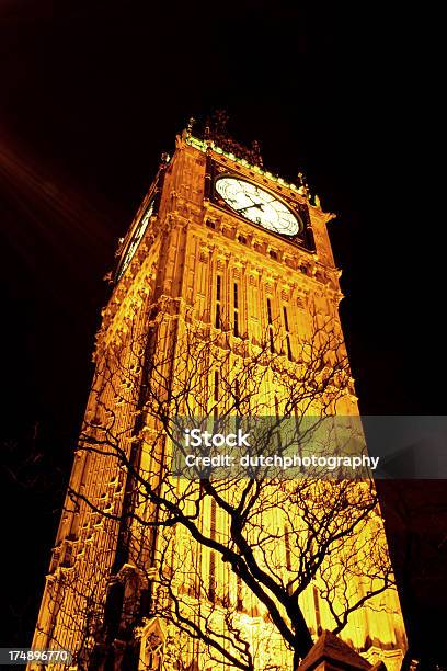 Fantastische Big Ben Bei Nacht London Stockfoto und mehr Bilder von Architektur - Architektur, Bauen, Baum
