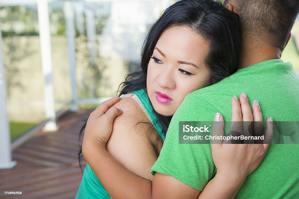 Asian couple outdoor portrait Asian couple portrait outdoor on deck 20-24 Years Stock Photo