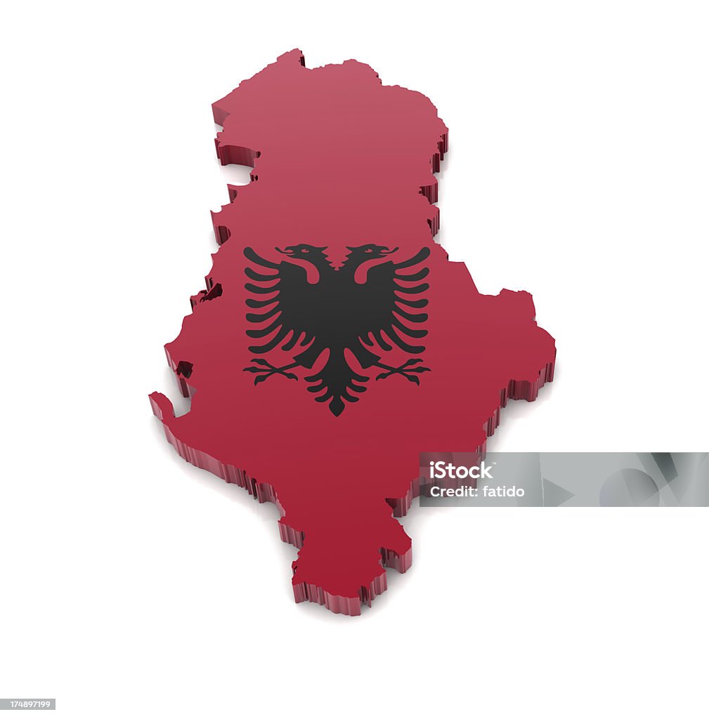 Mappa di Albania - Foto stock royalty-free di Albania