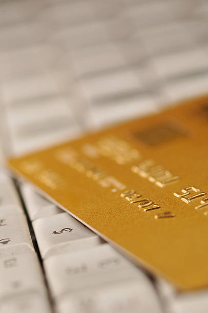 istock gold credit card on keyboard 174897266