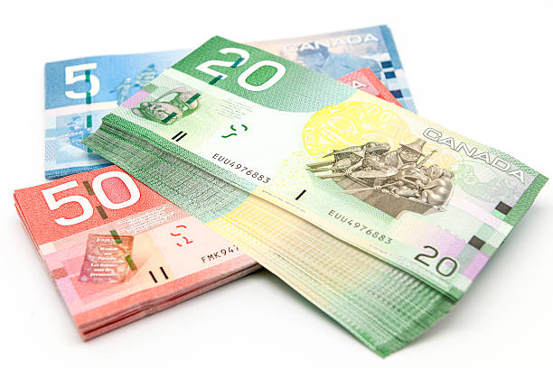 Canadian Banknotes stock photo