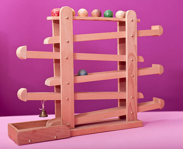 Wooden Marble game in a childs room