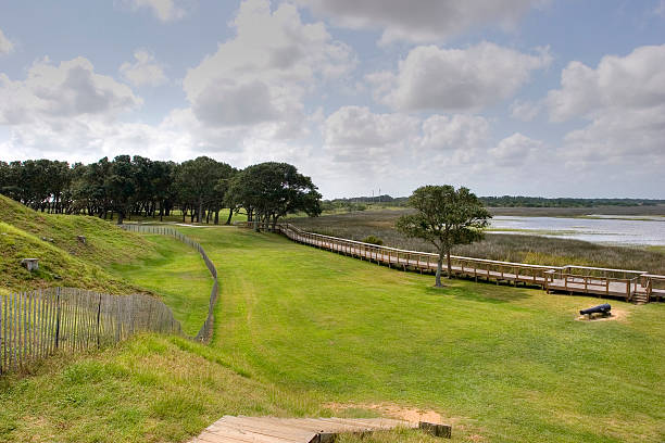 Fort Fisher From Top stock photo