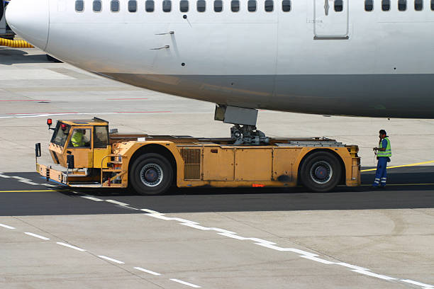 istock Airliner being towed to runway 174898625