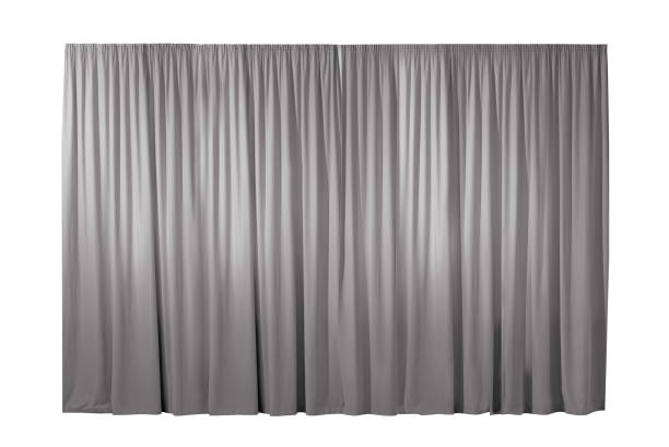 istock Beautiful elegant window curtains isolated on white 1748987102