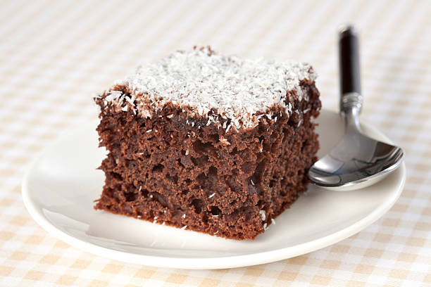 istock Chocolate dessert sprinkled with powdered coconut 174898858