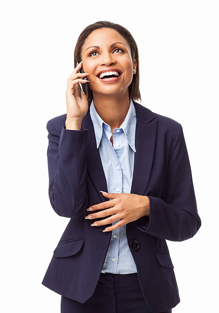 istock Happy Female Executive On Call - Isolated 174898980