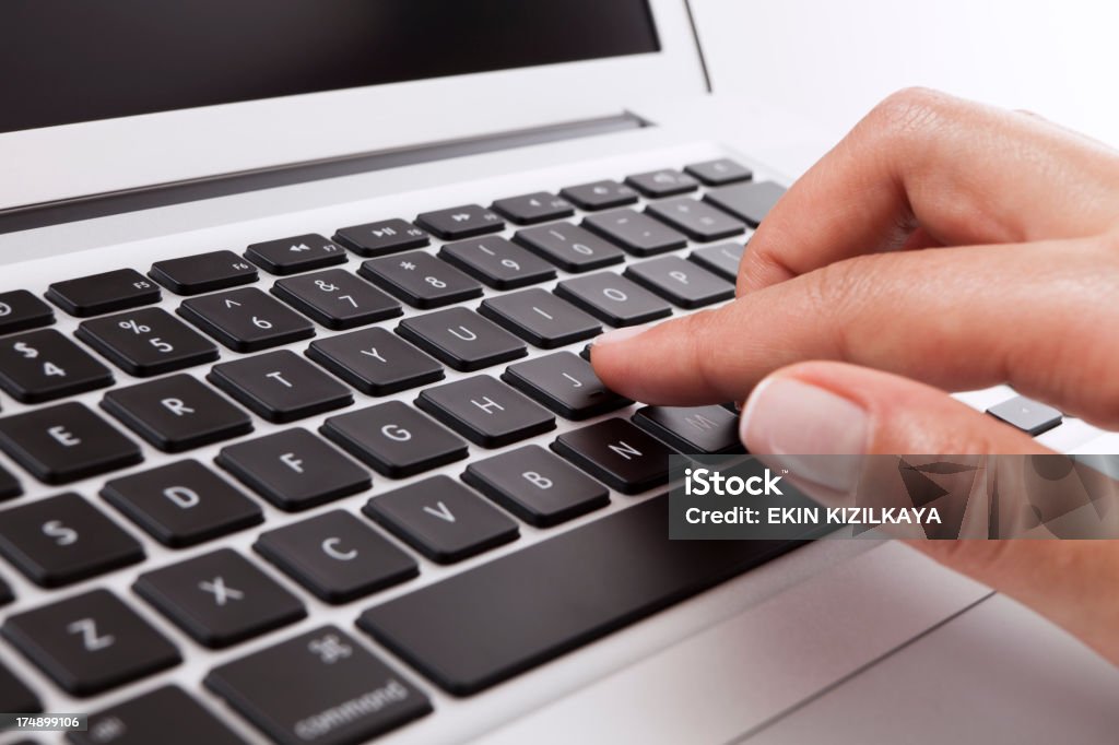 Dedo del teclado - Foto de stock de Blanco - Color libre de derechos