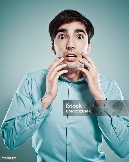 Scared Businessman Stock Photo - Download Image Now - 25-29 Years, Adult, Adults Only