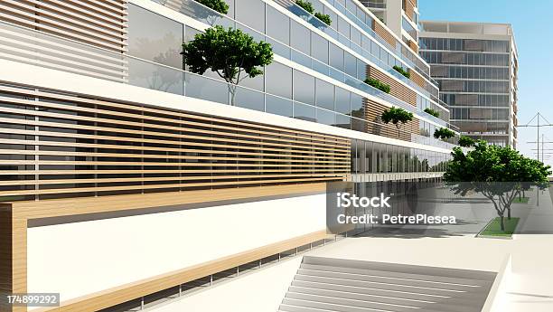 Residential And Office Building Development City 3d Render Architecture Abstract Stock Photo - Download Image Now
