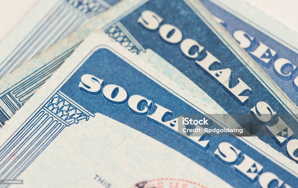 Sicurezza sociale carte - Foto stock royalty-free di Tessera sanitaria