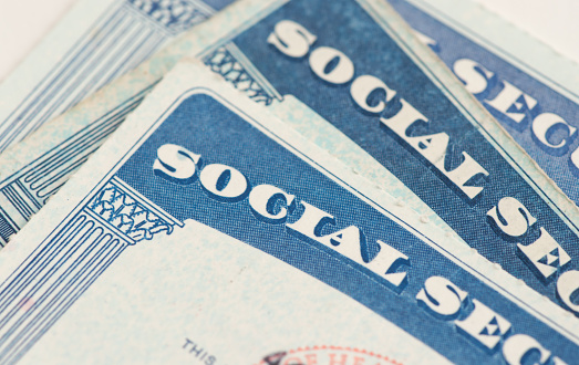 Three Social Security Cards
