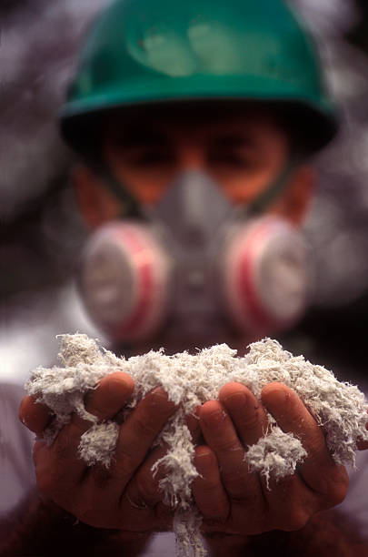 Asbestos worker stock photo