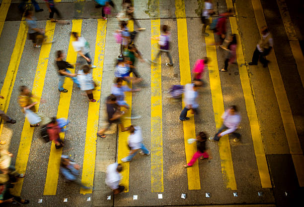 istock Busy intersection in Central district, Hong Kong 174899566