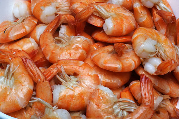 cooked shrimp cooked shrimp Boiled Shrimp stock pictures, royalty-free photos & images