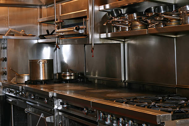 istock Restaurant kitchen in stainless steel 174899734