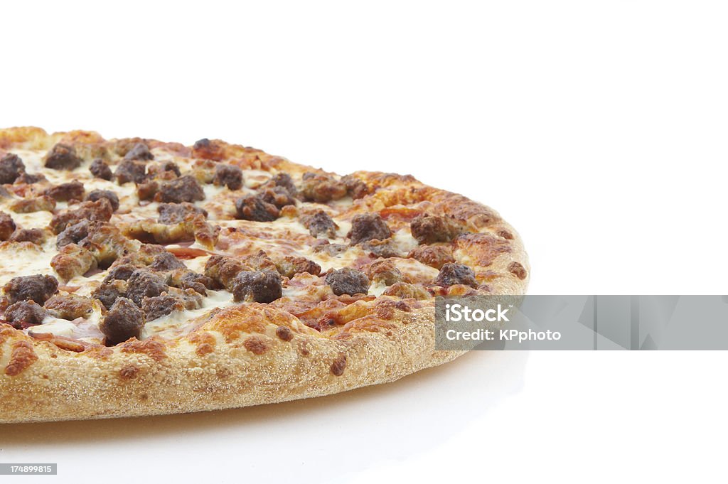 pizza de carne lado - Foto de stock de Pizza royalty-free