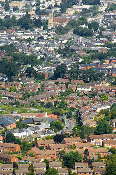 istock Up above the streets and houses 174900157