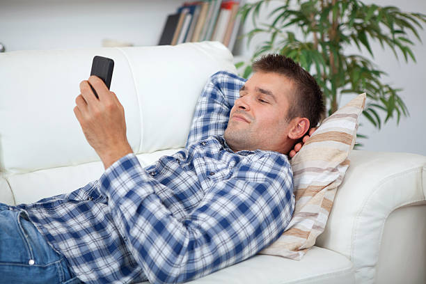istock Young men with mobile phone. 174900279