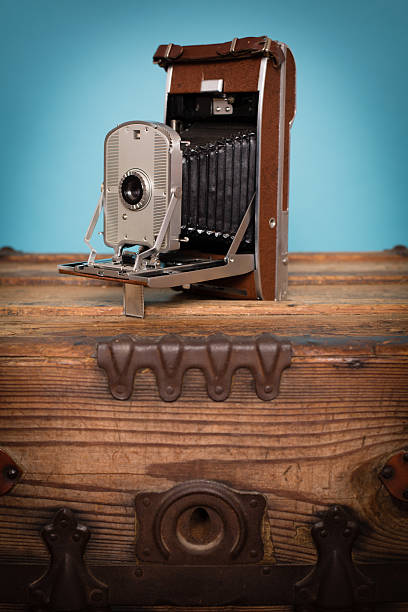 istock Close Up of Vintage Black/Brown Bellow Camera 174902107
