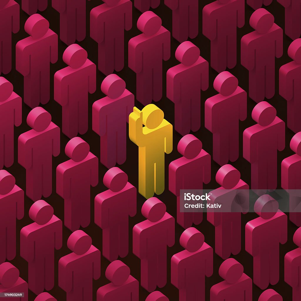 Here I am Stand out of the crowd - Be the One and Only!Similar image can be found here; Standing Out From The Crowd Stock Photo