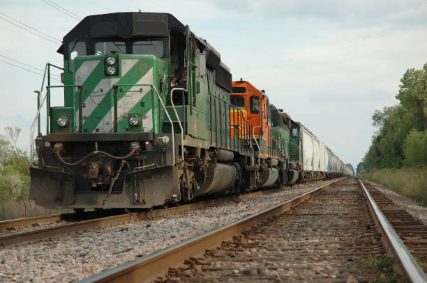istock Freight Train Waiting To Move Down The Tracks 174903293
