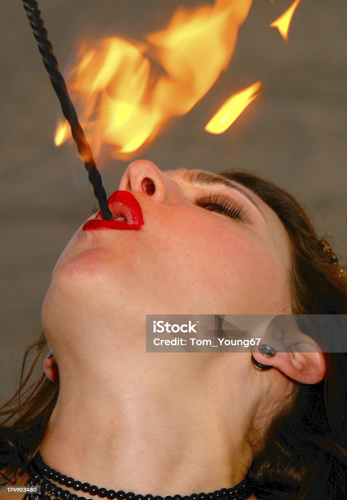 Fire Eater Some like it hot! Acting - Performance Stock Photo