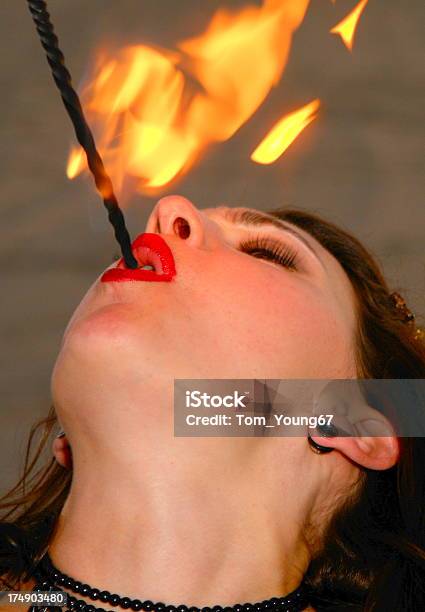 Fire Eater Stock Photo - Download Image Now - Acting - Performance, Addiction, Adult