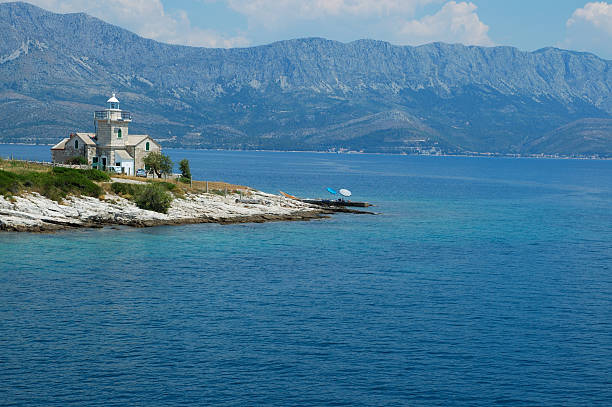 The harbour near Kalamota hotel on Kolocep Island, Croatia.