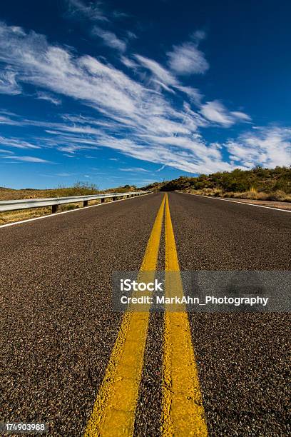 Road To Nowhere Stock Photo - Download Image Now - Desert Area, Desert Road, Loneliness