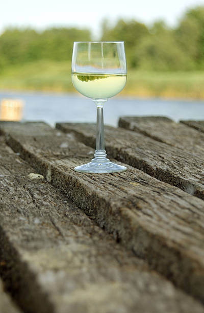 istock Wine on an old Wooden Pier 174904075