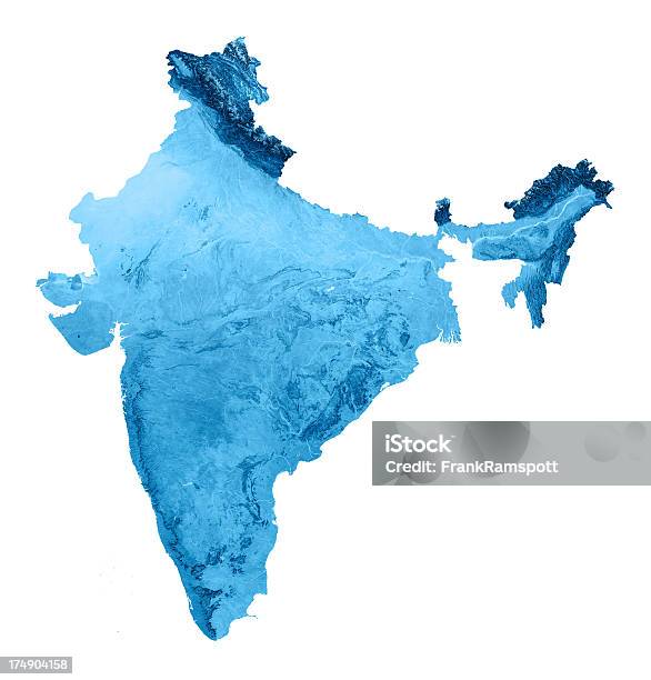 インド Topographic マップ絶縁 - インドのストックフォトや画像を多数ご用意 - インド, 地図, 地形図