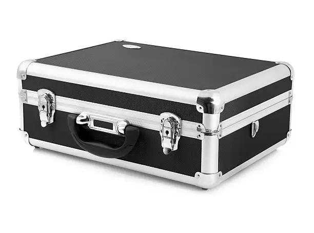Picture of a metal briefcase.