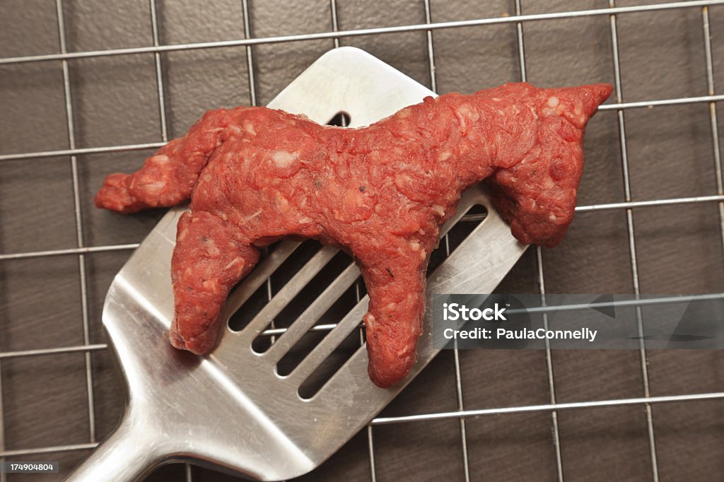 Hamburger di Carne di cavallo - Foto stock royalty-free di Alimentazione non salutare