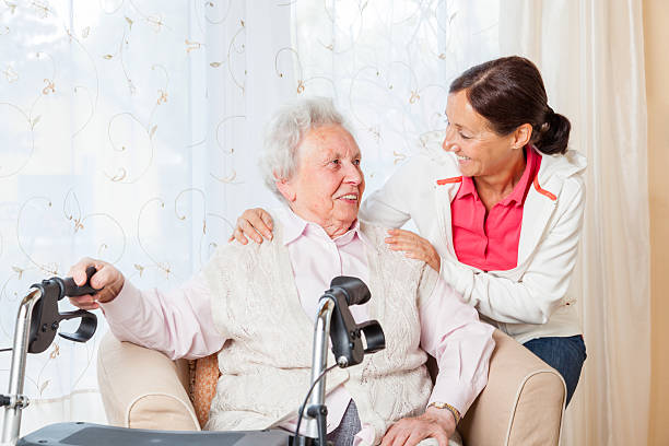 istock Senior woman and caregiver 174905257