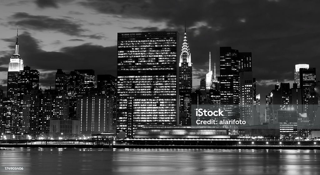 Manhattan noir et blanc - Photo de Architecture libre de droits