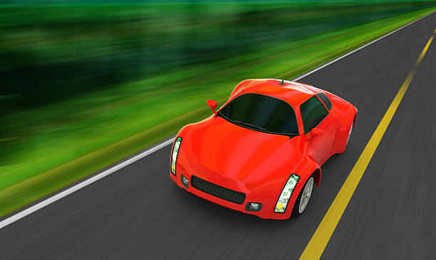 istock driving sport car across jungle 174905437